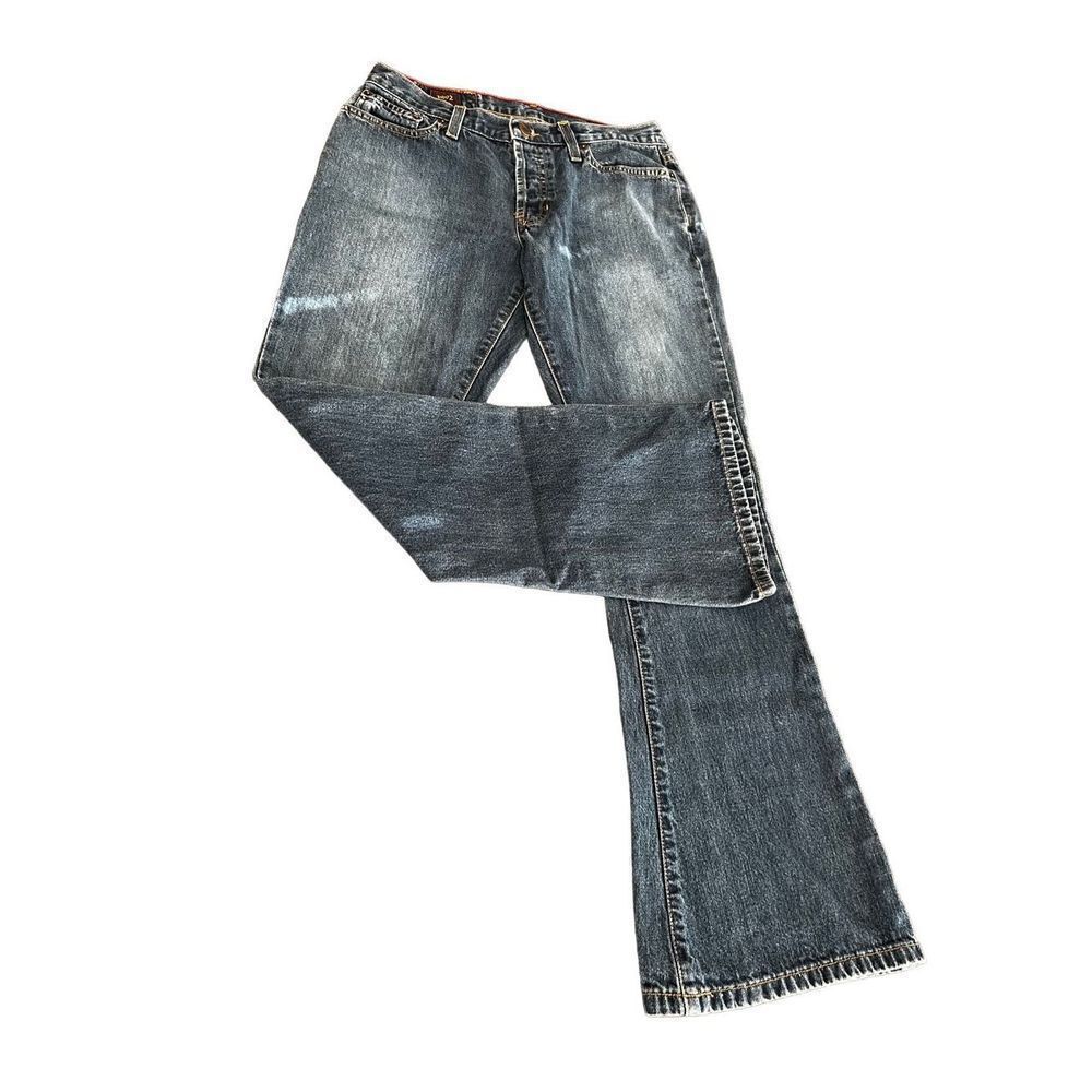 Abercrombie and Fitch  Flare Mid-rise Button Fly Denim Jeans size 2 - Picture 4 of 16